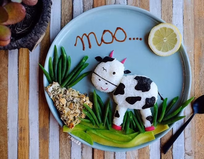 Dia com trang tri dep nhu tranh ve cua ba me 8X-Hinh-3