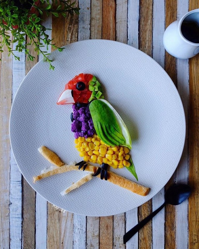 Dia com trang tri dep nhu tranh ve cua ba me 8X-Hinh-8