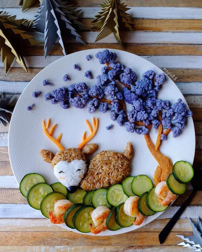 Dia com trang tri dep nhu tranh ve cua ba me 8X-Hinh-14