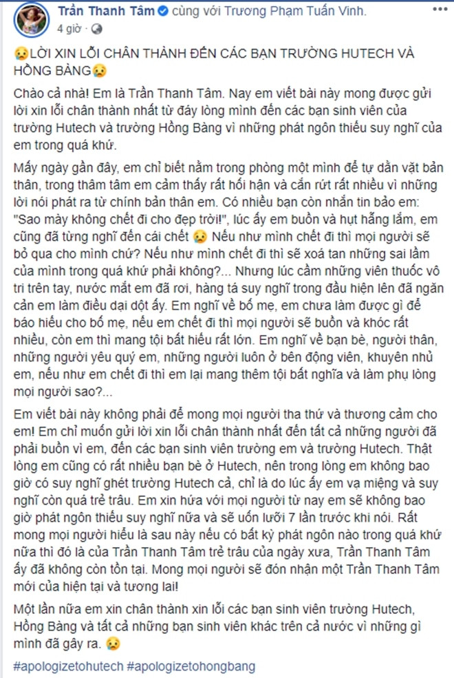 Hotgirl 'trung ran can mo' len tieng xin loi vi nhung phat ngon 'va mieng'-Hinh-4