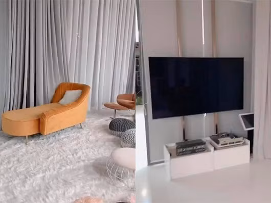 Vì đón bố và mẹ kế lên ở cùng nên Ngọc Trinh cũng trang hoàng tỉ mỉ cho từng căn phòng, mua cả chiếc ghế dài cho bố nằm nghỉ thêm thoải mái.