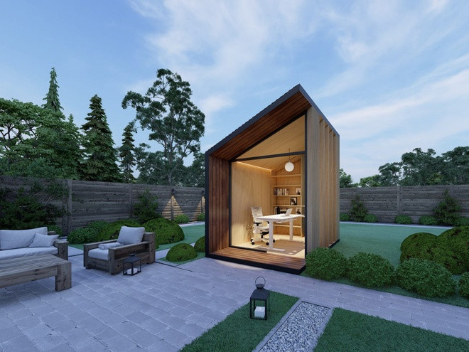 Zen Pod có vỏ được làm từ gỗ sồi, gỗ óc chó kết hợp nhôm và kính cường lực đem lại kết cấu bền vững nhưng vẫn có vẻ ngoài hiện đại. Ảnh: Autonomous.