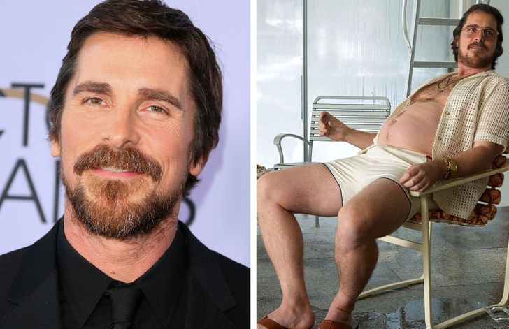 Christian Bale được mệnh danh là ngôi sao có khả năng biến hóa đa dạng của Hollywood khi liên tục tăng - giảm cân vì vai diễn. Trong American Hustle, tài tử 46 tuổi phải tăng từ 84 kg lên 104 kg để phục vụ vai diễn. Trong cuộc phỏng vấn với People, ngôi sao nổi tiếng cho biết anh mượn dịp này để dùng thức ăn nhanh thỏa thích. "Tôi ăn nhiều bánh rán, bánh mì kẹp thịt phô mai để đạt được cân nặng như ý muốn của đạo diễn", nam diễn viên chia sẻ.