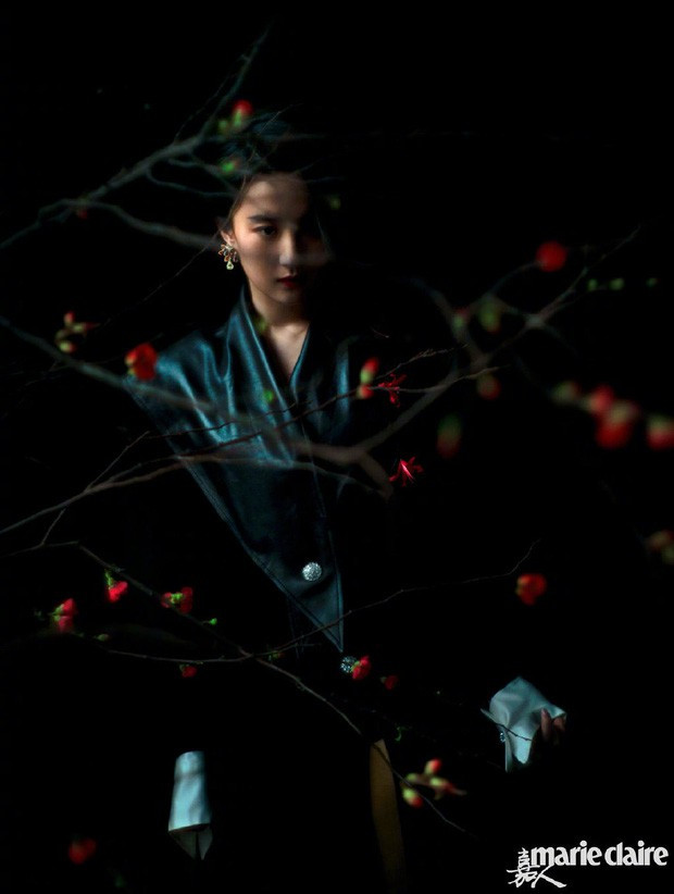 "Thần tiên tỷ tỷ" còn khiến người xem choáng ngợp khi diện bộ trang sức đắt giá 20 triệu NDT (2,8 triệu USD) trong concept ảnh "đọ sắc" cùng hoa.