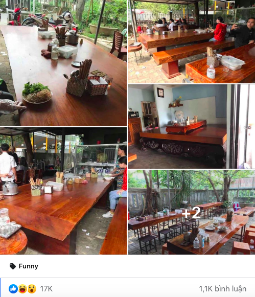 Ban bun nhung 'ban ghe cho khach ngoi co khi bang ca gia tai'