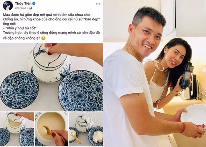 Cong Vinh bi Thuy Tien doa dam tren mang xa hoi