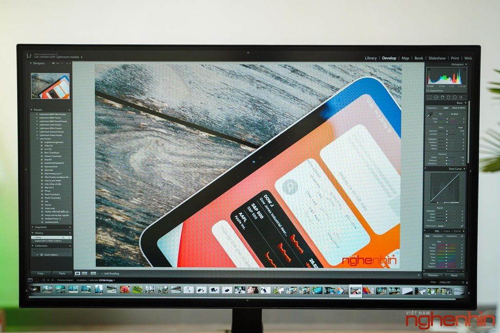 o với Creator Extreme, ThinkVision P27h-20 vẫn có cùng kích thước màn hình là 27 inch nhưng đã có một số cắt giảm để có mức giá tốt, P27h-20 có độ phân giải QHD 1440p, thay vì 4K, tấm nền IPS, tần số quét 60Hz, hỗ trợ 85% DCI-P3, 99% dải màu sRGB, góc nhìn 178 độ, thời gian phản hồi 6ms. Còn độ sáng cao nhất 250 nits của P27h-20 chỉ bằng một phần tư so với Creator Extreme. Với độ sáng này, P27h-20 chỉ thích hợp làm việc trong nhà, sẽ khá thấp nếu đem ra ngoài trời, nhà sản xuất đã bù lại bằng lớp phủ đặc biệt trên bề mặt để chống loá.