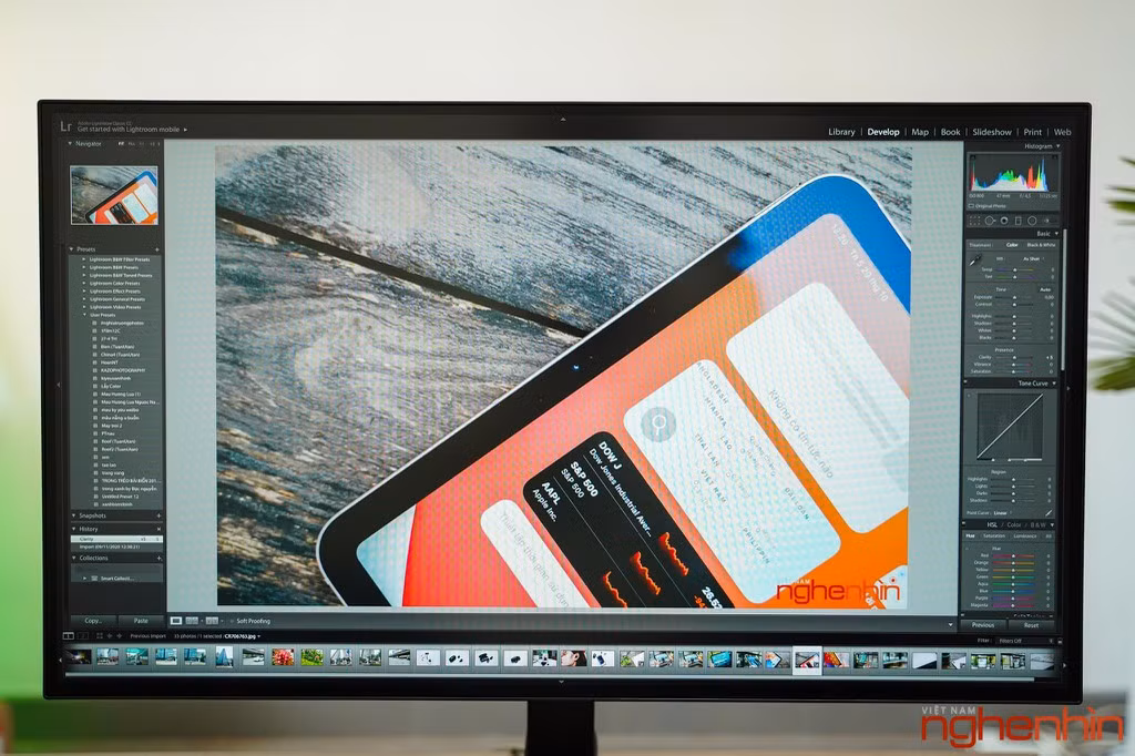 So với Creator Extreme, ThinkVision P27h-20 vẫn có cùng kích thước màn hình là 27 inch nhưng đã có một số cắt giảm để có mức giá tốt, P27h-20 có độ phân giải QHD 1440p, thay vì 4K, tấm nền IPS, tần số quét 60Hz, hỗ trợ 85% DCI-P3, 99% dải màu sRGB, góc nhìn 178 độ, thời gian phản hồi 6ms. Còn độ sáng cao nhất 250 nits của P27h-20 chỉ bằng một phần tư so với Creator Extreme. Với độ sáng này, P27h-20 chỉ thích hợp làm việc trong nhà, sẽ khá thấp nếu đem ra ngoài trời, nhà sản xuất đã bù lại bằng lớp phủ đặc biệt trên bề mặt để chống loá.