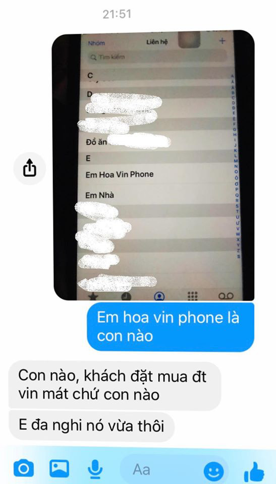 Vo phat hien ten la trong danh ba dien thoai chong