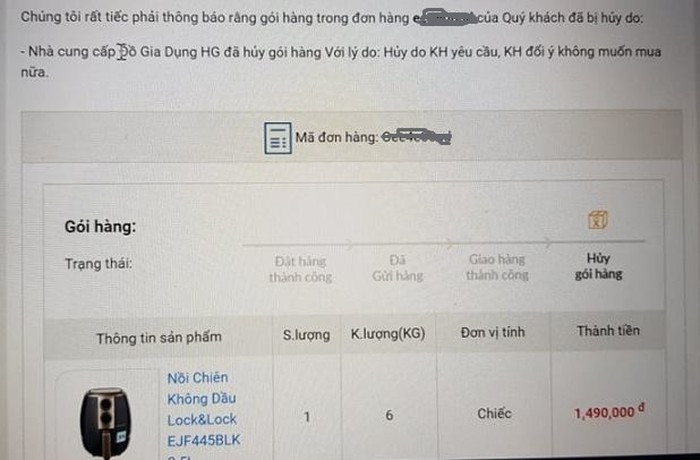 Mua hang online: Khong dat duoc hang, khach van phai chiu thiet