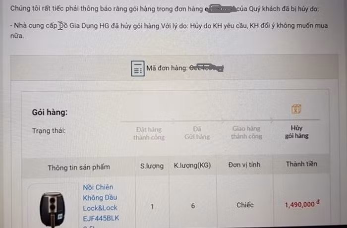 Mua hang online: Khong dat duoc hang, khach van phai chiu thiet