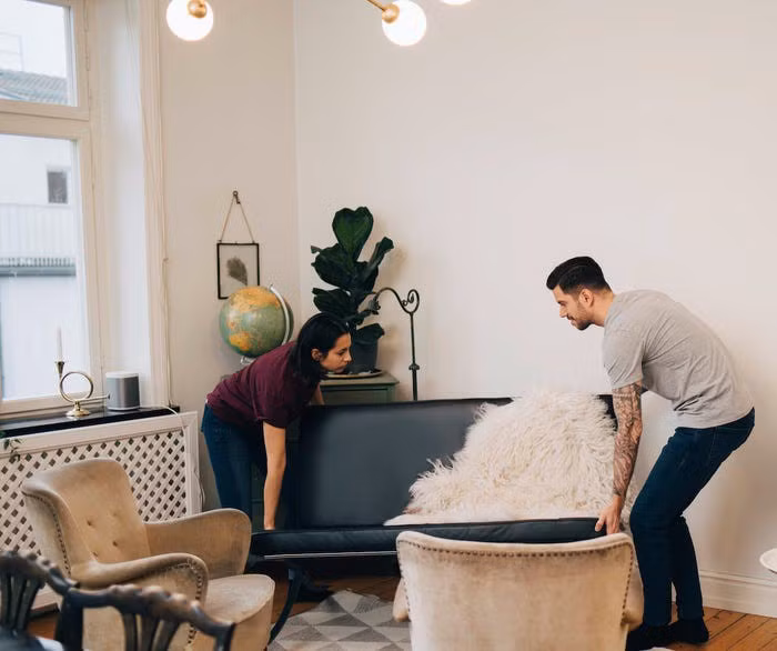 9. Sắp xếp lại đồ nội thất: Di chuyển lại sofa hay mua thêm một vài cái cây, bạn sẽ có cảm giác như đang ở trong một ngôi nhà mới.