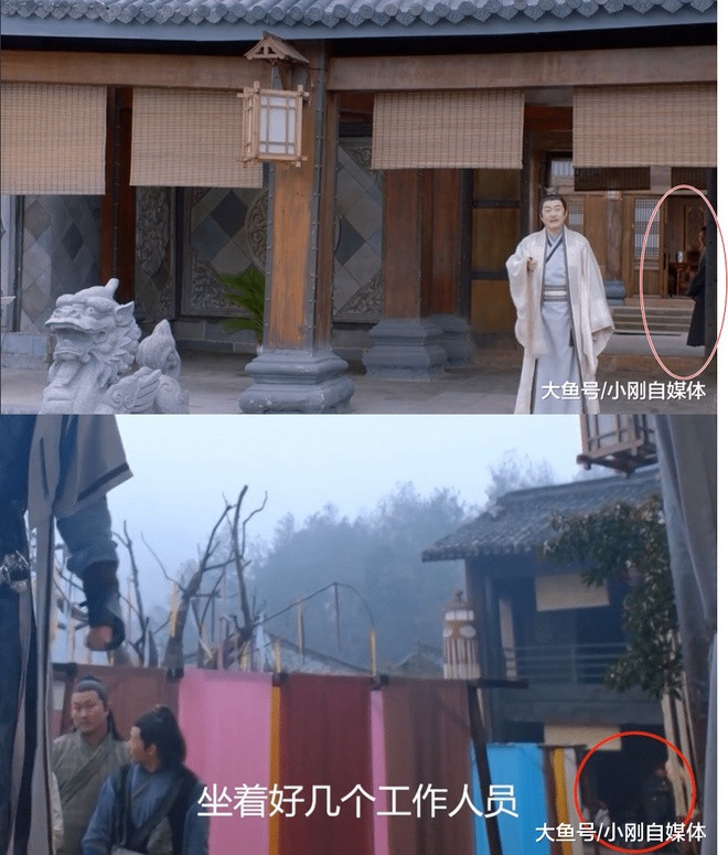 Ngoài ra, tác phẩm cũng bị dính lỗi để lọt nhân viên hậu kỳ vào khung hình. Ảnh: Sina.