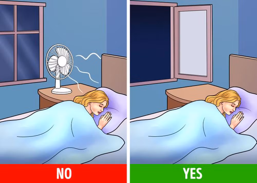 Tác hại của việc bật quạt chĩa thẳng vào người ban đêm ảnh 2