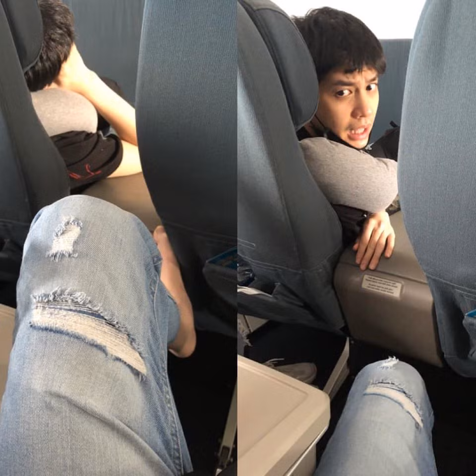 Noo Phuoc Thinh kho chiu khi quan ly dat chan len ghe may bay