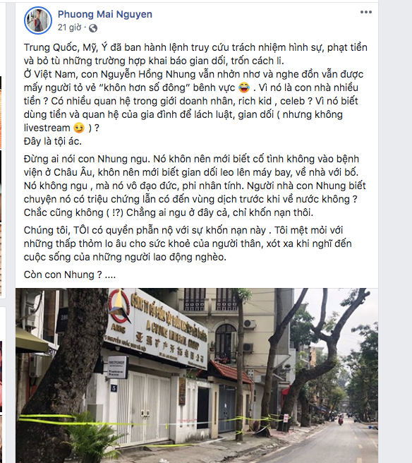 Phương Mai gay gắt gọi bệnh nhân số 17 nhiễm Covid-19 là con - Hình 2 Phuong Mai gay gat goi benh nhan so 17 nhiem Covid-19 la con-Hinh-2