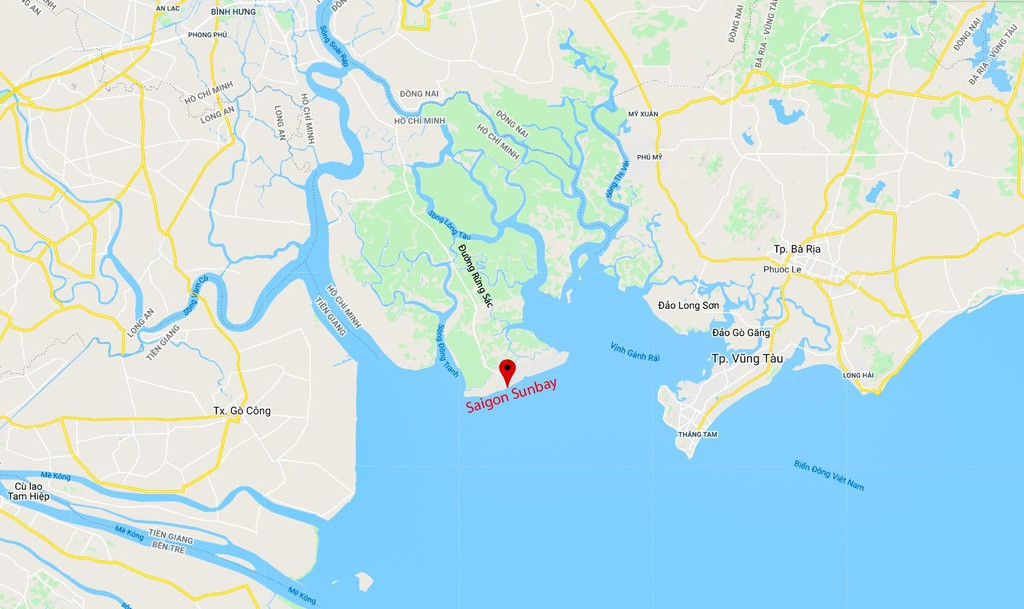 Vị trí Khu đô thị du lịch lấn biển Cần Giờ.