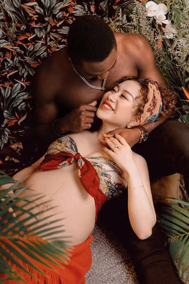 Co gai Ha thanh lay chong chau Phi sinh con guong mat bat ngo-Hinh-2