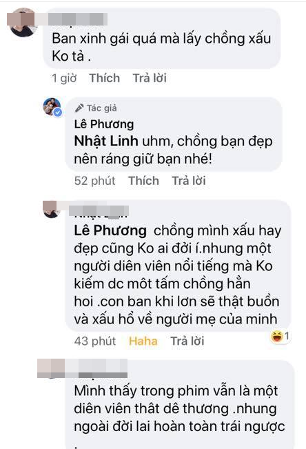 Chồng bị chê xấu, Lê Phương xin trợ giúp từ dân mạng - Hình 2 Chong bi che xau, Le Phuong xin tro giup tu dan mang-Hinh-2