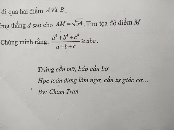 Giáo viên toán để lại lời cảnh cáo khiến học sinh sợ "tím mặt" ảnh 2