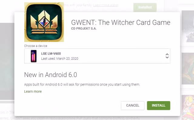  Cài ứng dụng với Play Store nền web. Kho ứng dụng Play Store có một phiên bản truy cập được bằng máy tính. Sử dụng Play Store trên web tương tự như điện thoại, bạn có thể chọn ứng dụng và chúng sẽ được tải xuống máy Android khi kết nối mạng. Ảnh: ExtremeTech.