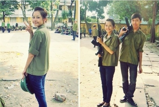 "Bóc mẽ" nhan sắc thật của các mỹ nhân Việt khi học quân sự ảnh 8