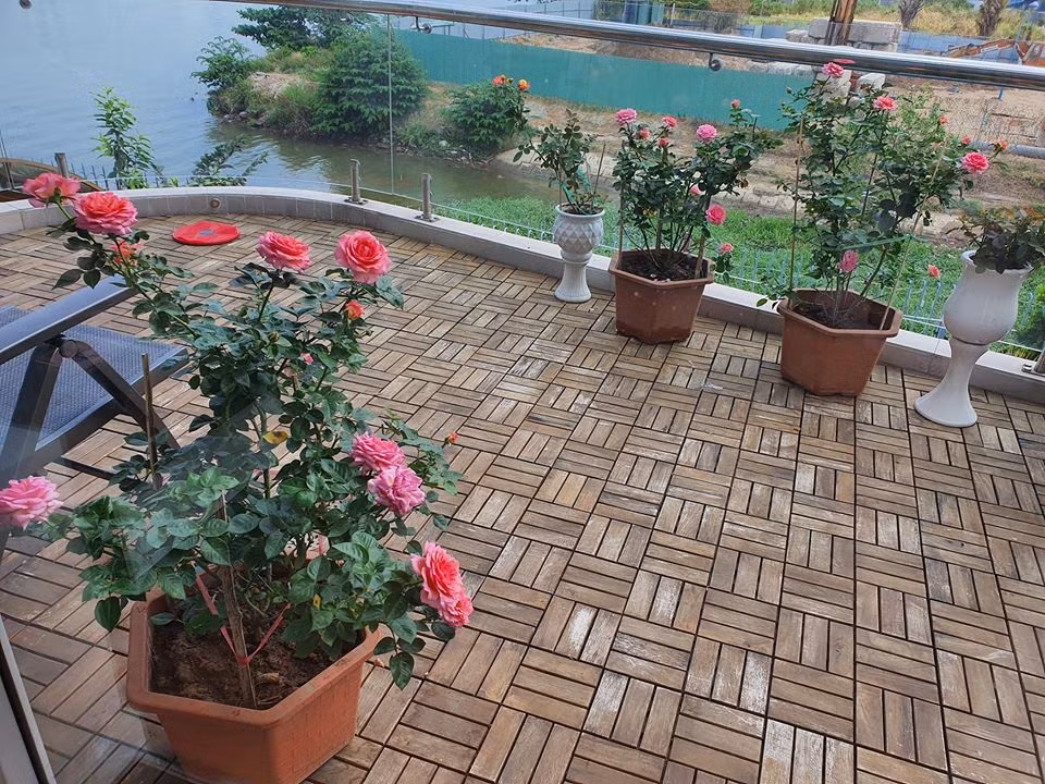 Biệt thự ngập tràn sắc hoa.