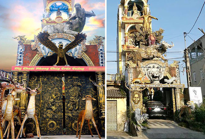 Ngoi nha phong thuy ky quai o Hung Yen hien tai ra sao