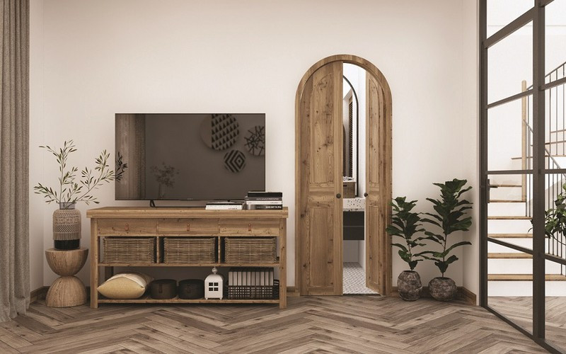  Những thức vòm - nét đặc trưng của phong cách Địa Trung Hải được thiết kế hài hòa trong tất cả các không gian, làm tăng tính mềm mại và sang trọng cho ngôi nhà.