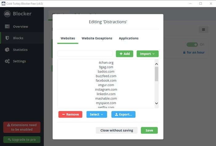 Cách chặn Facebook và các website khác trên Chrome
