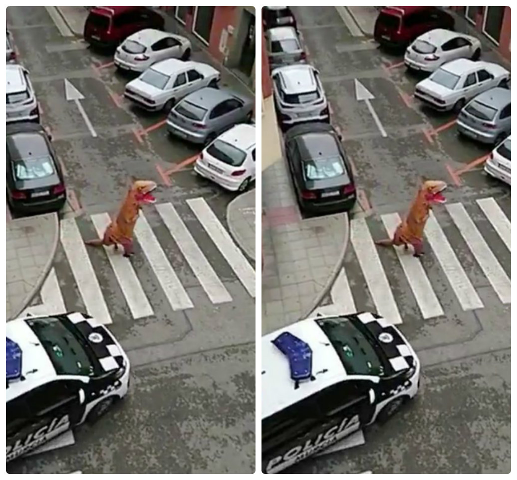 Nhiễm Covid-19 giả dạng thành khủng long đánh lừa cảnh sát Nhiem Covid-19 gia dang thanh khung long danh lua canh sat