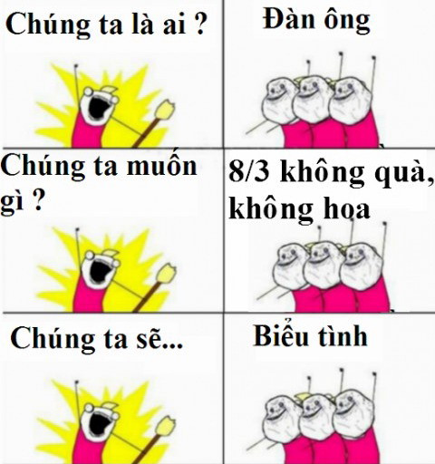 Quyết tâm hừng hực của đàn ông nhằm xóa bỏ ngày này.