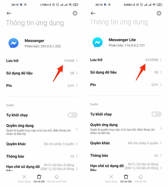 Su khac biet giua Messenger va Messenger Lite khien nguoi dung ngo ngang