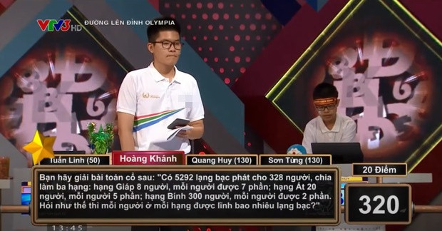 Cau hoi lam nhuc nao quan quan duong len dinh Olympia