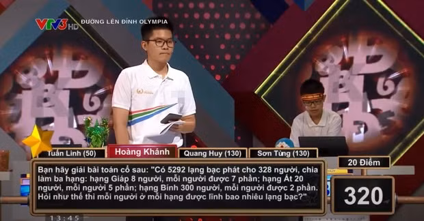 Cau hoi lam nhuc nao quan quan duong len dinh Olympia