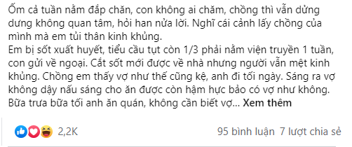 Chong up cho vo goi mi tom con bao khong an duoc thi do