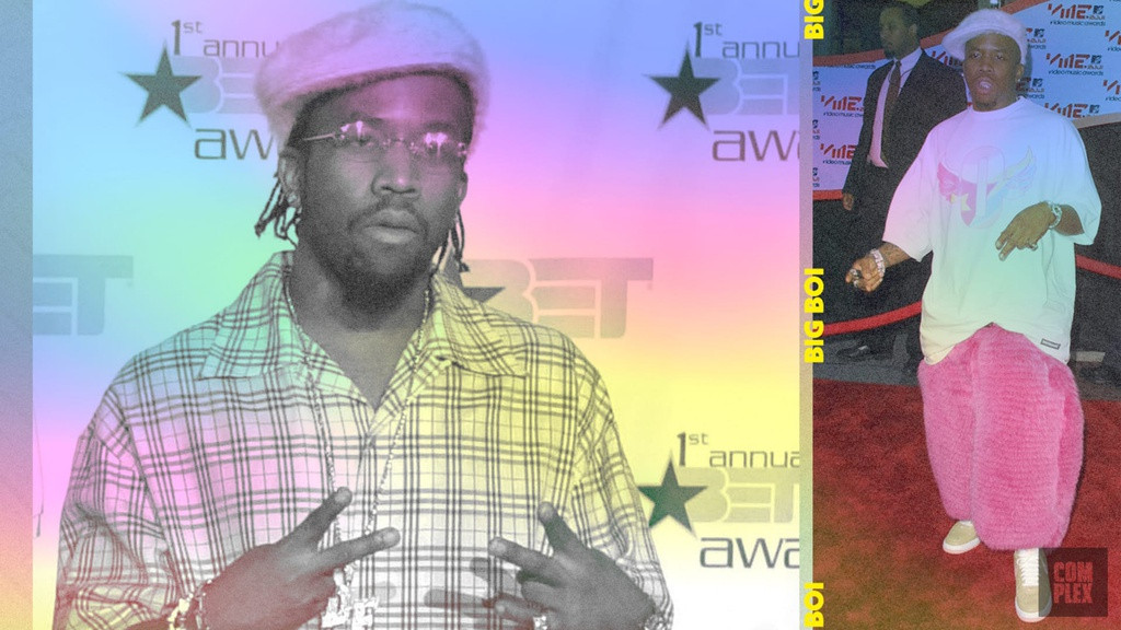  Big Boi: Dù "lép vế" hơn người bạn cùng nhóm - Andre 3000 - về khoản ăn mặc, nam rapper vẫn gây ấn tượng vì anh luôn trông tươi tắn mà không quá lố. "Anh ấy đã tìm thấy lối đi riêng của mình thông qua việc kết hợp những bộ vest quý ông miền Nam với áo sơ mi, quần rộng thùng thình", biên tập viên Complex nhận định. Ảnh: Complex Original, Getty.