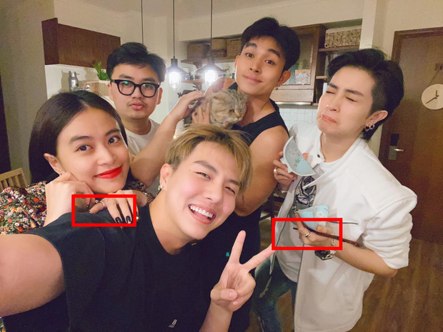 Gil Le - Hoang Thuy Linh bi soi 'tin vat tinh yeu' o cung vi tri