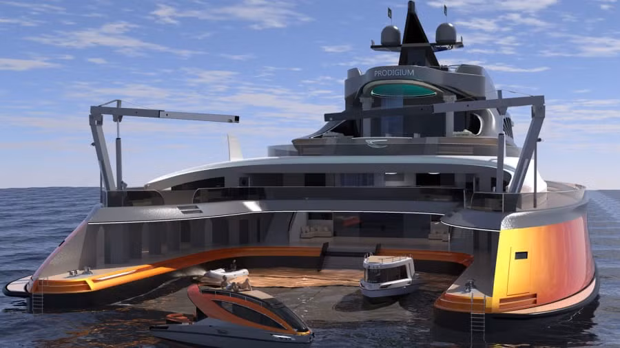 Đơn vị thiết kế cho biết có thể mất ít nhất 28 tháng để hoàn tất xây dựng chiếc siêu du thuyền này. Ảnh: Lazzarini Design Studio.