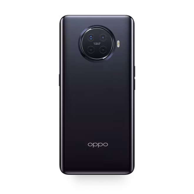 Mặt lưng của Ace 2 là cụm camera hình tròn nằm ở giữa, bên trong chứa 4 camera gồm camera chính 48 MP, ống kính góc siêu rộng 8 MP, camera macro 2MP và cảm biến nhận diện chiều sâu cho tính năng chụp chân dung xóa phông. Mặt trước máy là camera selfie 16 MP nằm trong lỗ khuyết màn hình. Ảnh: Oppo.