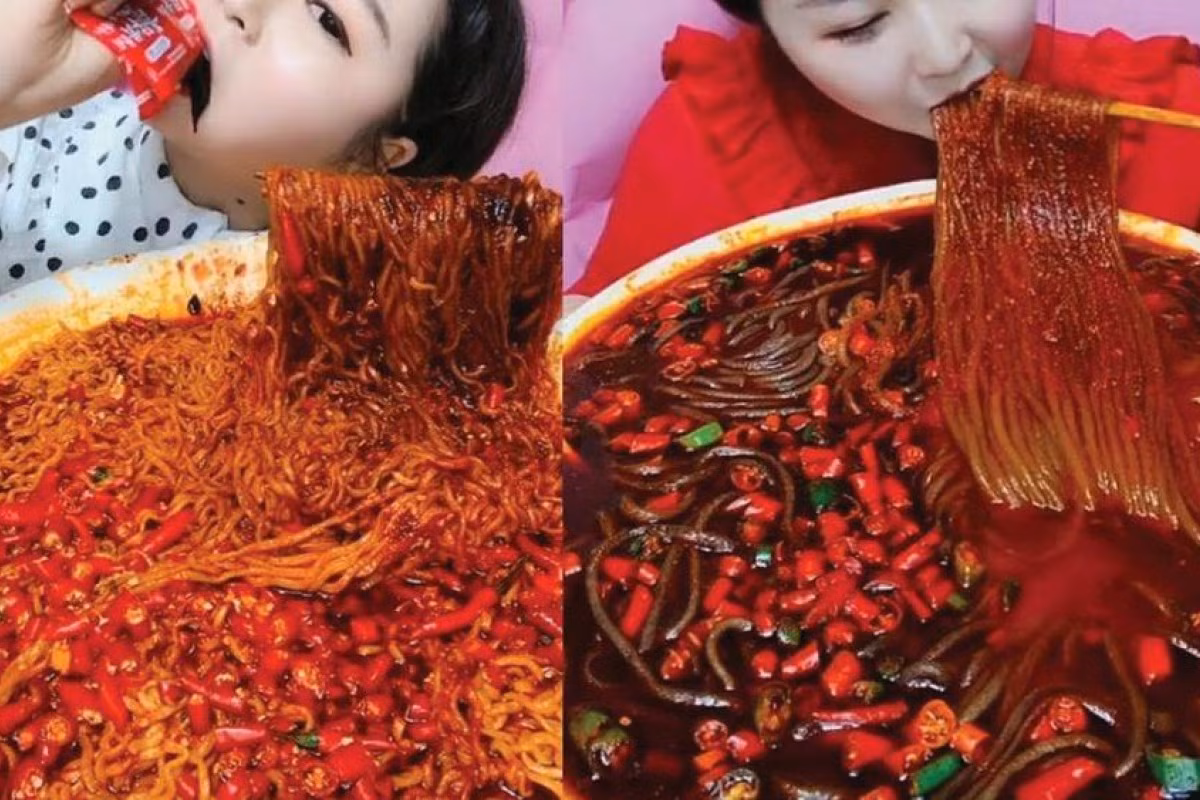 Cac clip mukbang bi han che tai Trung Quoc