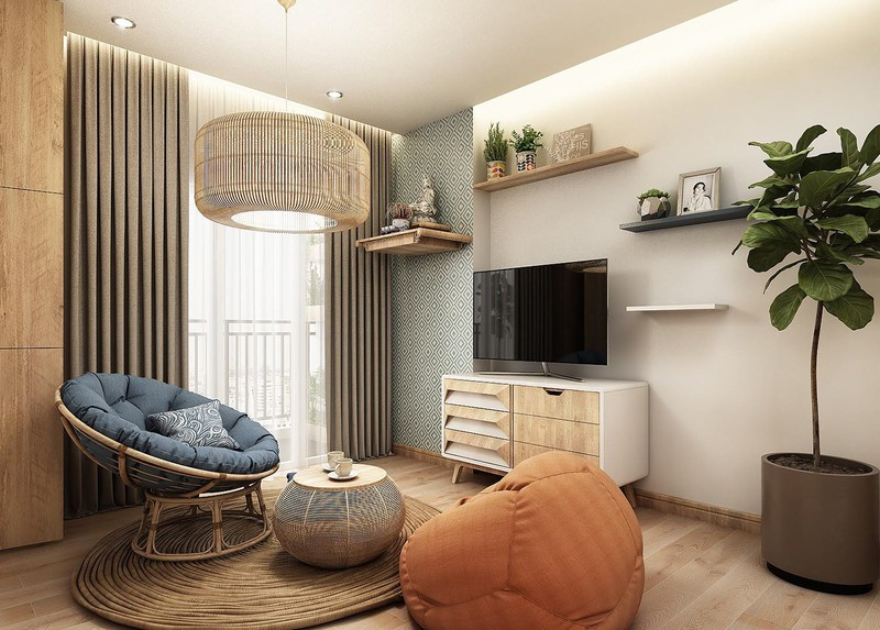 Can ho hien dai 68m2 mang huong vi dong que