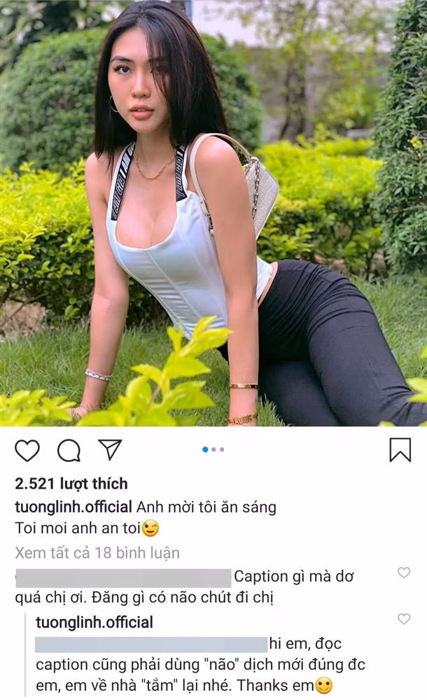 Tuong Linh bi che 'do' vi dang status moi dan ong di an