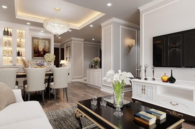 ##s###Đồ nội thất cũng được lựa chọn rất cẩn thận, với bộ bàn ghế cao cấp, sang trọng và tiện nghi, được đặt theo nguyên tắc đố xứng trục vô cùng duyên dáng và có tính thẩm mỹ cao.