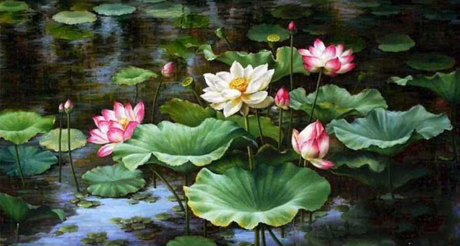 Mau tranh phong thuy mang may man, tai loc nen treo trong nha-Hinh-5