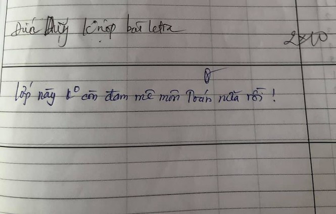 Thầy giáo dạy toán “bất lực” phê trong sổ đầu bài Thay giao day toan “bat luc” phe trong so dau bai