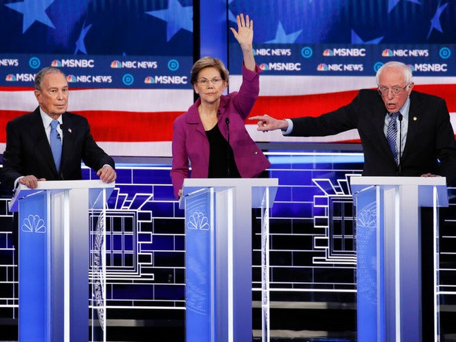 Tổng tài sản của tất cả ứng viên tổng thống Mỹ khác hiện nay, bao gồm cả Tổng thống Donald Trump, chỉ bằng 1/18 khối tài sản của tỷ phú Bloomberg. Ảnh: AP.