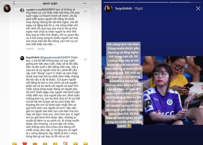 Bạn gái Quang Hải đáp trả 'gắt' khi bị so sánh với người cũ Ban gai Quang Hai dap tra 'gat' khi bi so sanh voi nguoi cu