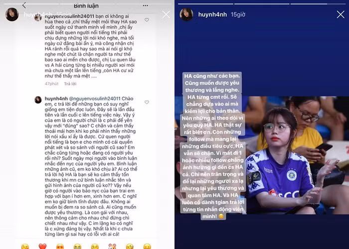 Ban gai Quang Hai dap tra 'gat' khi bi so sanh voi nguoi cu