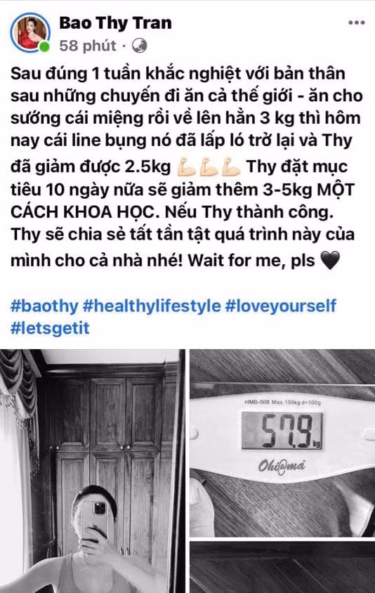 Bao Thy khoe body giam 2,5 kg chi sau 1 tuan
